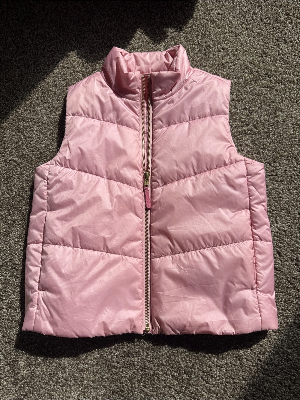 Crewcuts Kids Pink Puffer Vest - Lightweight Quilted Jacket